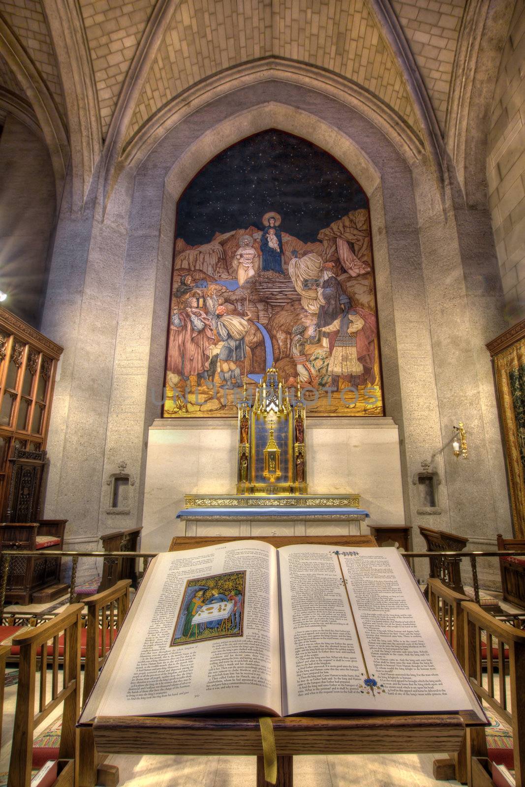 The Bible and the Crucifix Altar at Grace Cathedal in San Francisco