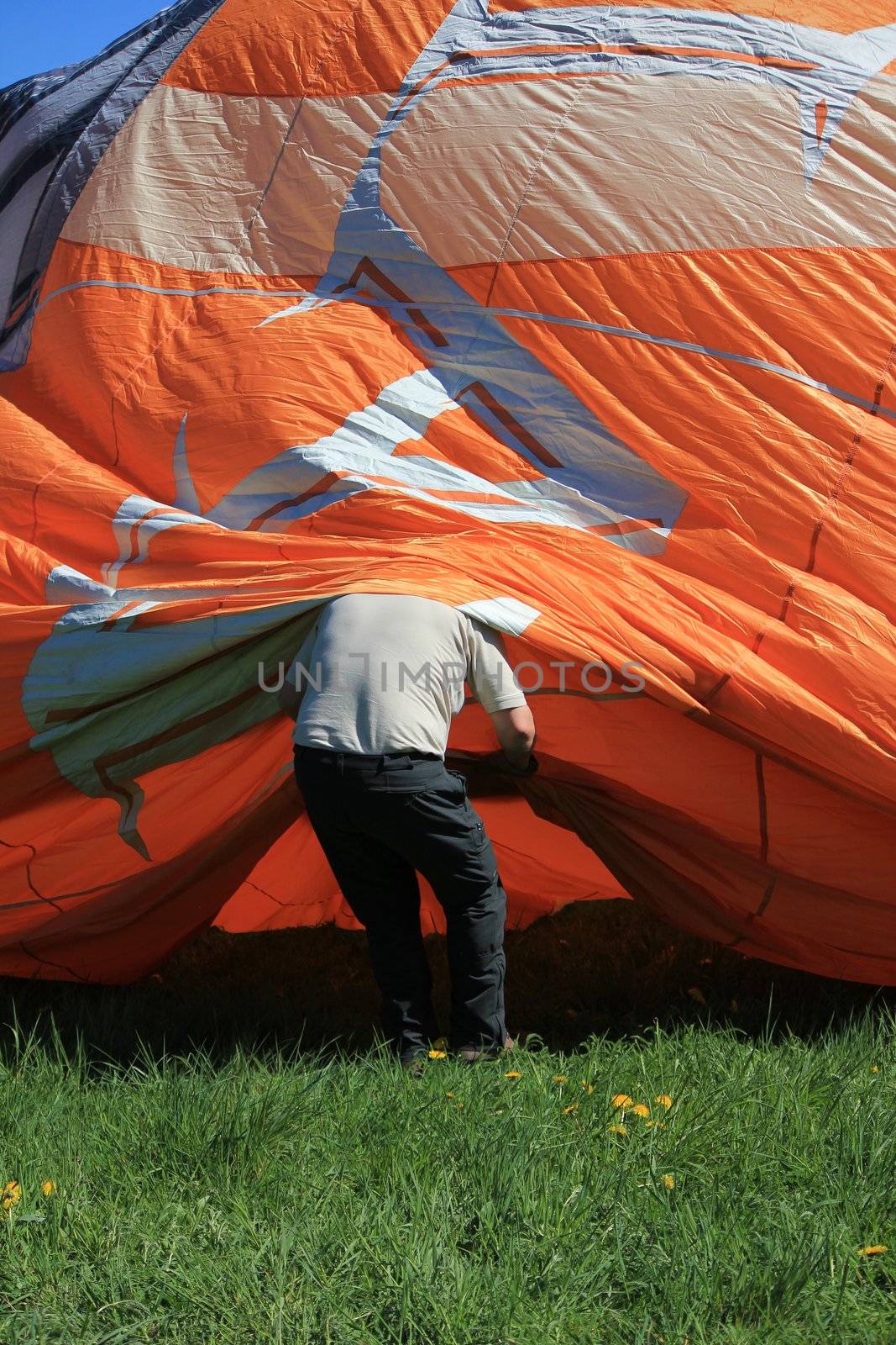 hot air balloon orange