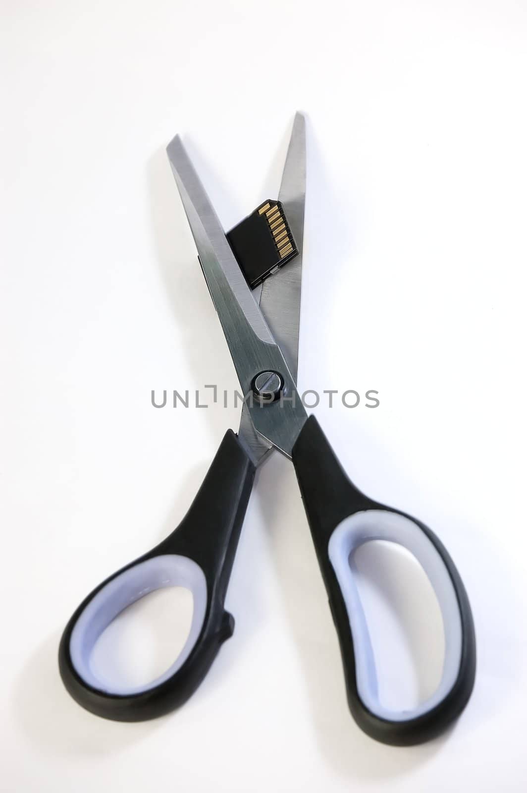 Scissors and usb flash memory by rusak