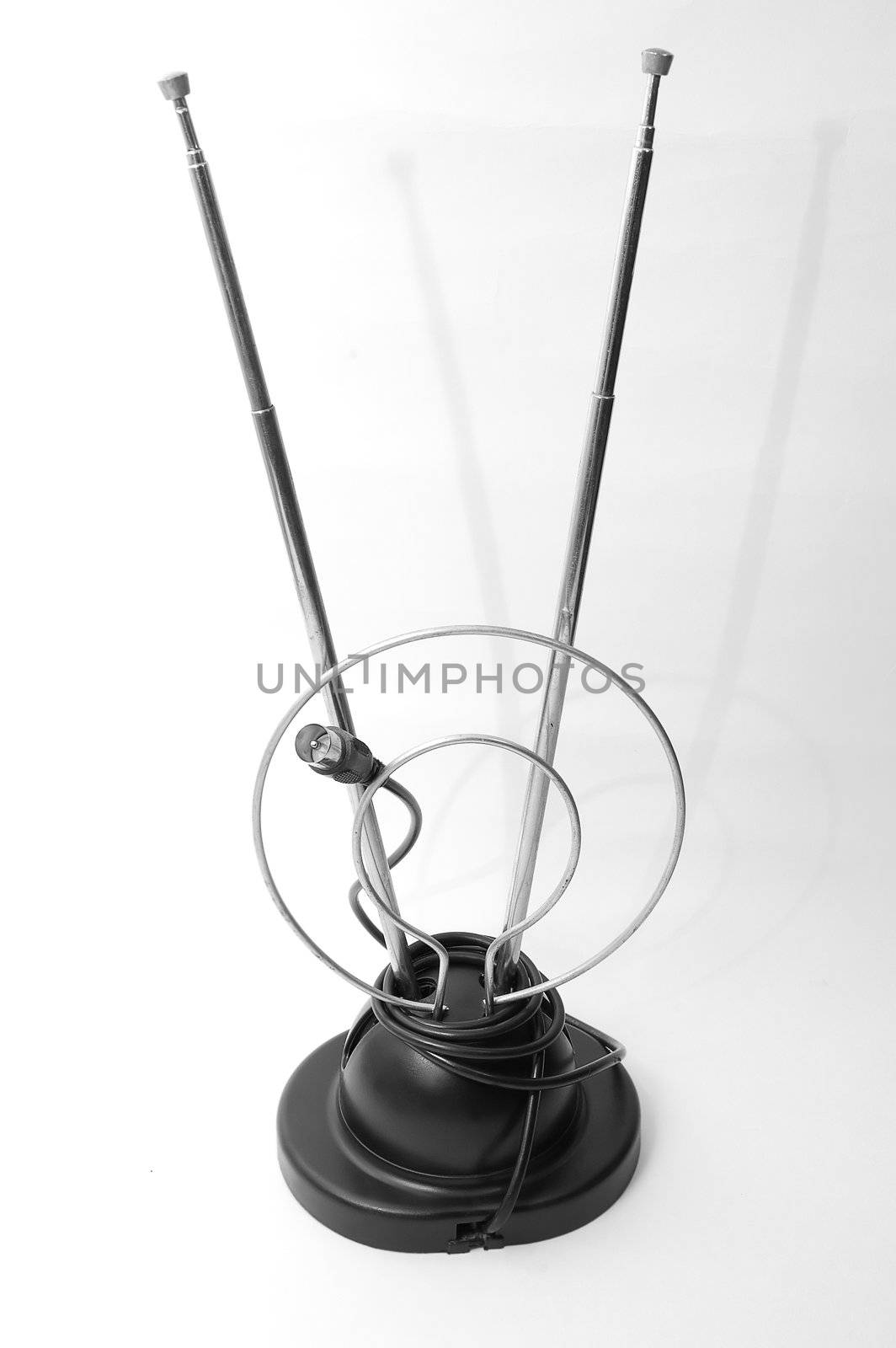 TV antenna on white background