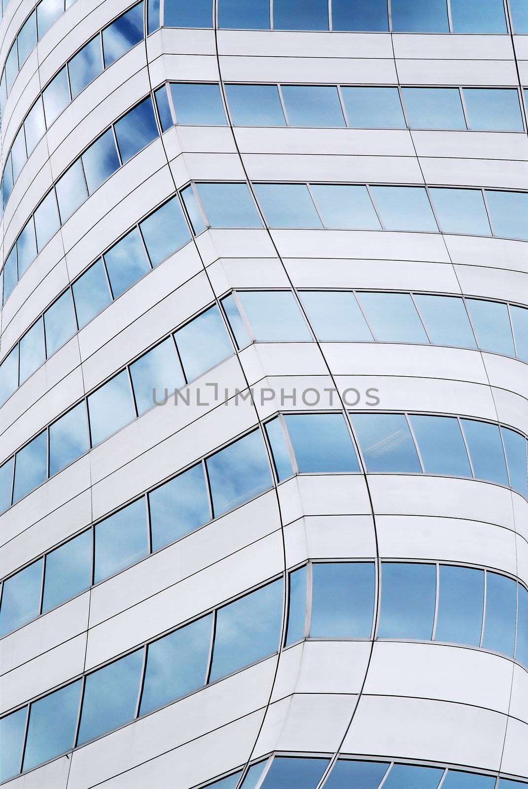 Abstract background of walls of futuristic office building