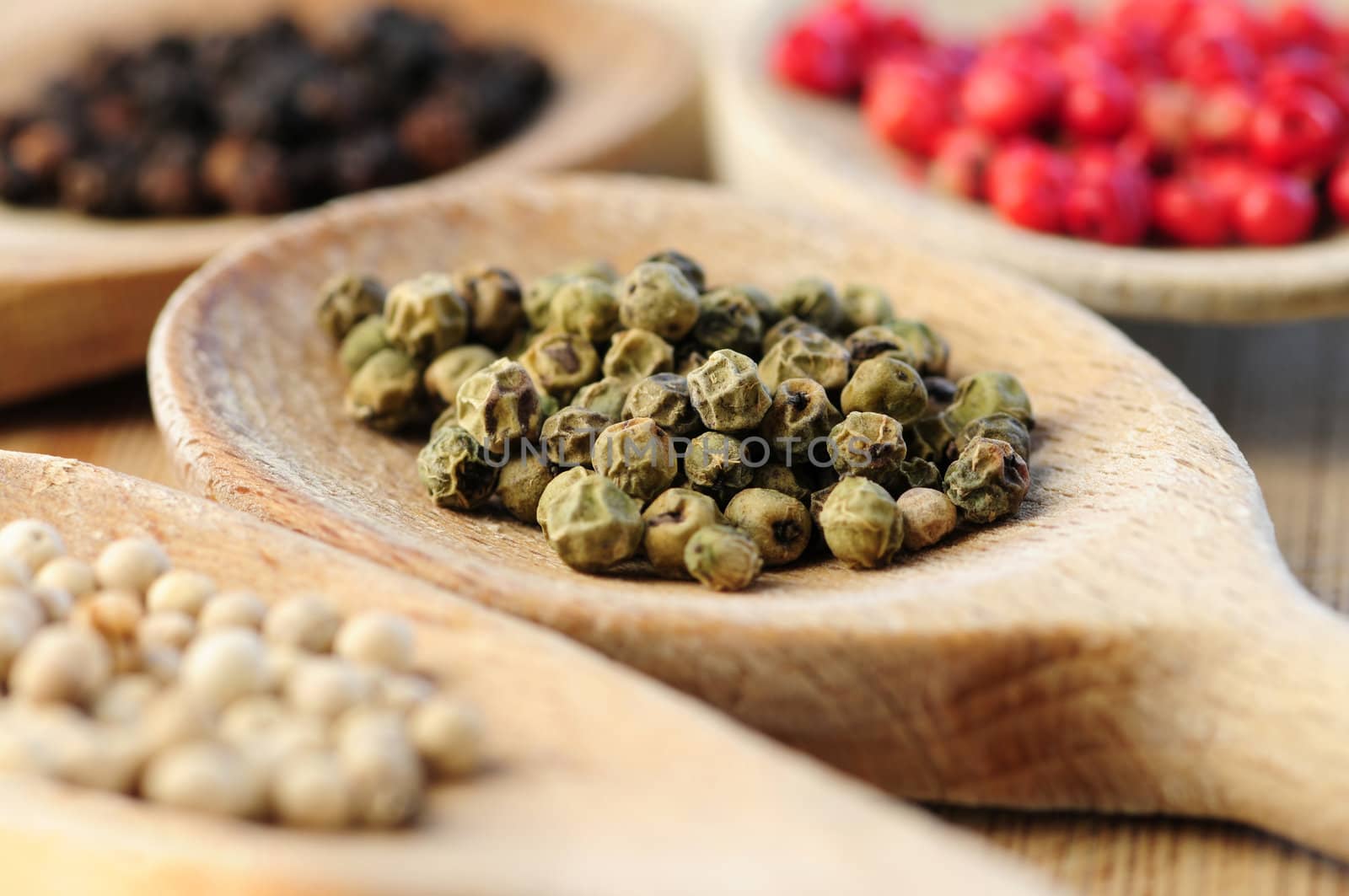 Assorted peppercorns by elenathewise