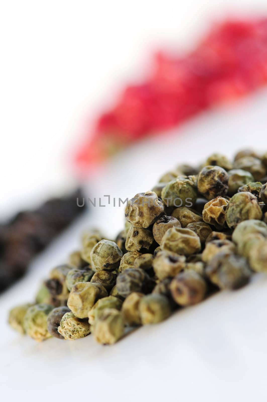 Assorted peppercorns by elenathewise