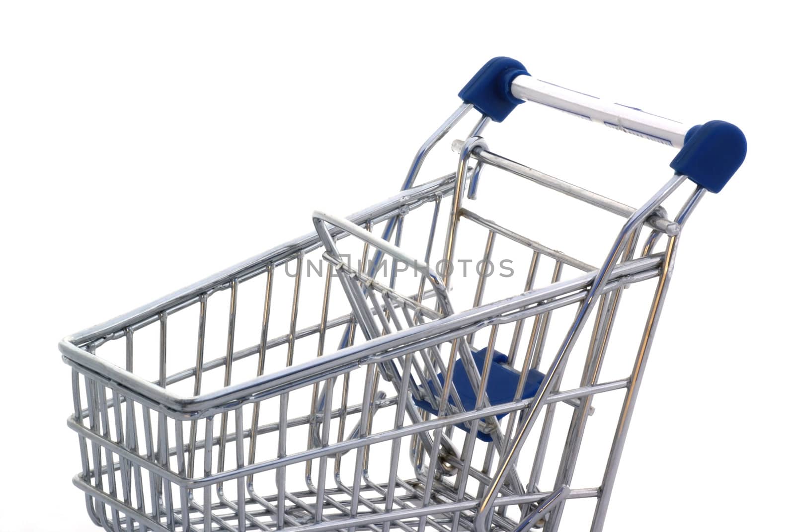 Shopping cart isolated on white.