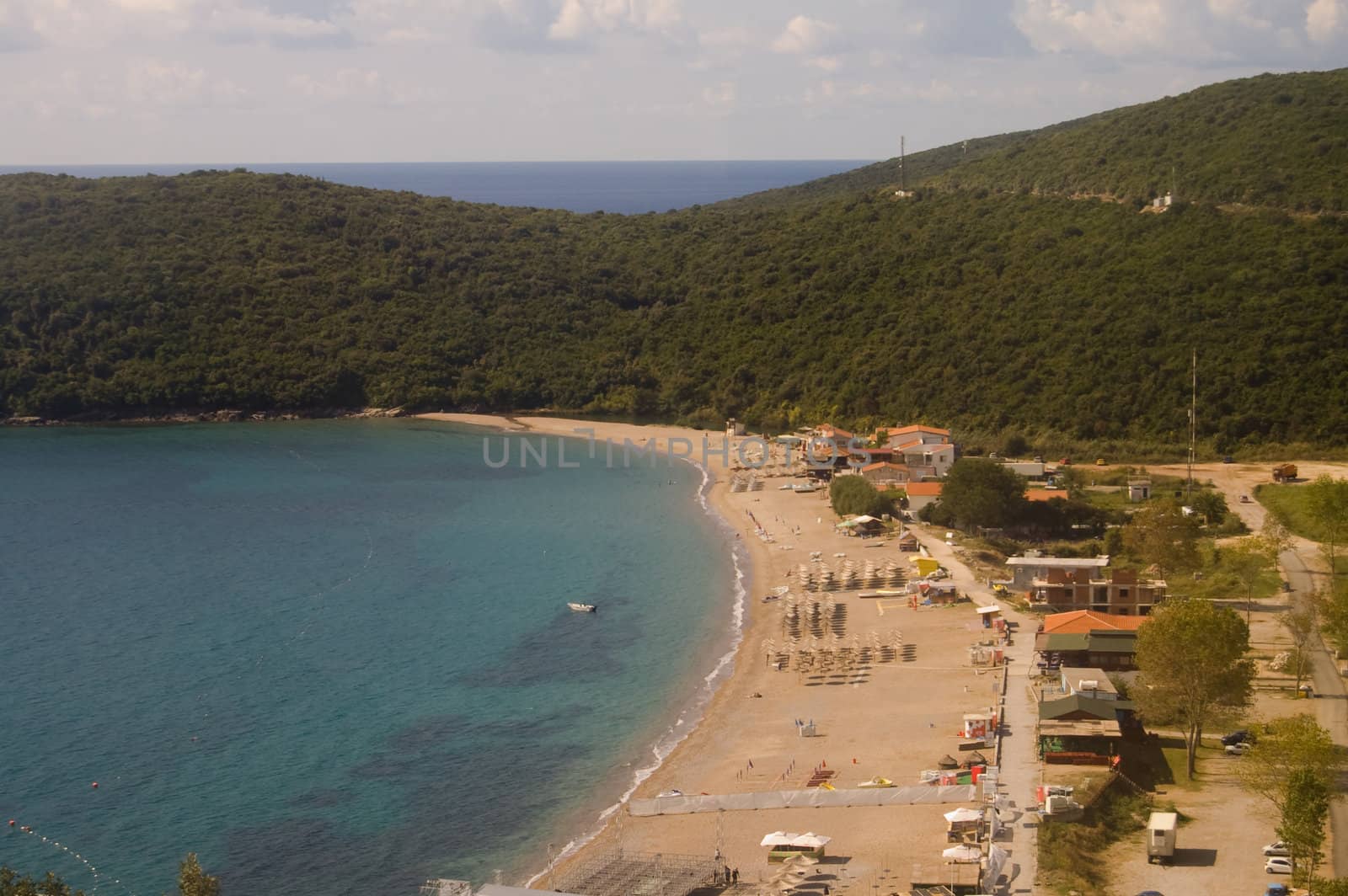 sea beach in resort of the Montenegro