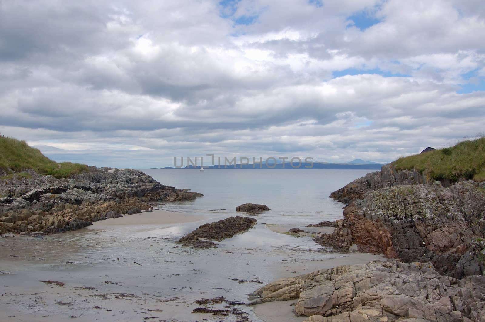 Beach at Arisaig looking toward the Inner Hebrides, Scotland