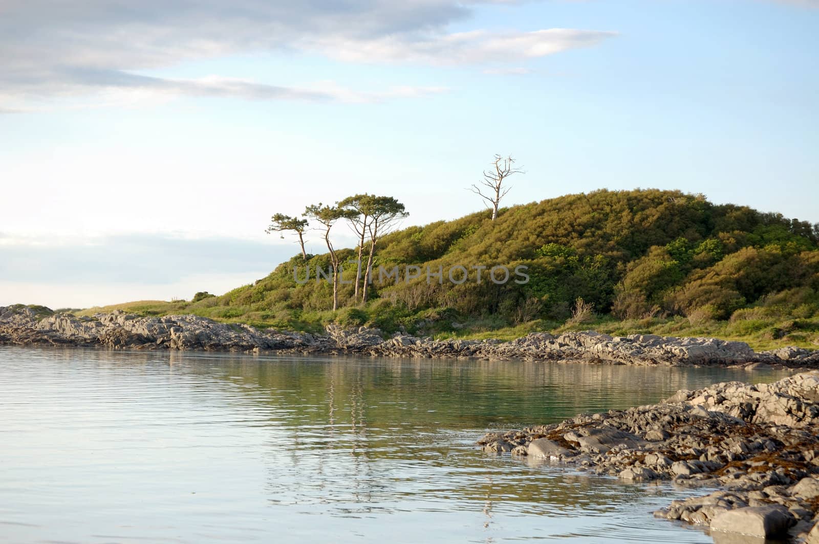 A peaceful bay at Arisaig on an evening near midsummer,Scotland