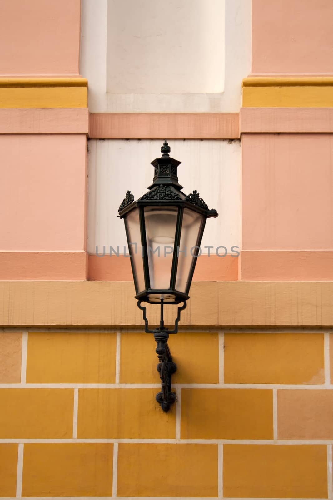 streetlight. the lantern on the wall. beautiful light