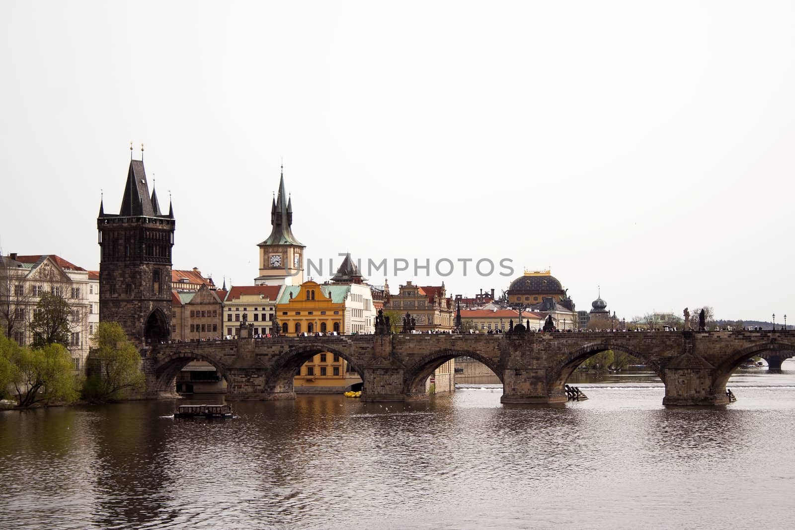 views of the city, the bridge home. Prague, Czech Republic