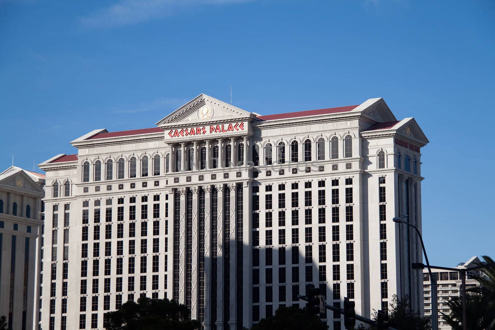 December 30th, 2009 - Las Vegas, Nevada, USA - One of the hotel room towers of Ceasers Palace Hotel and Casino on Las Vegas boulevard