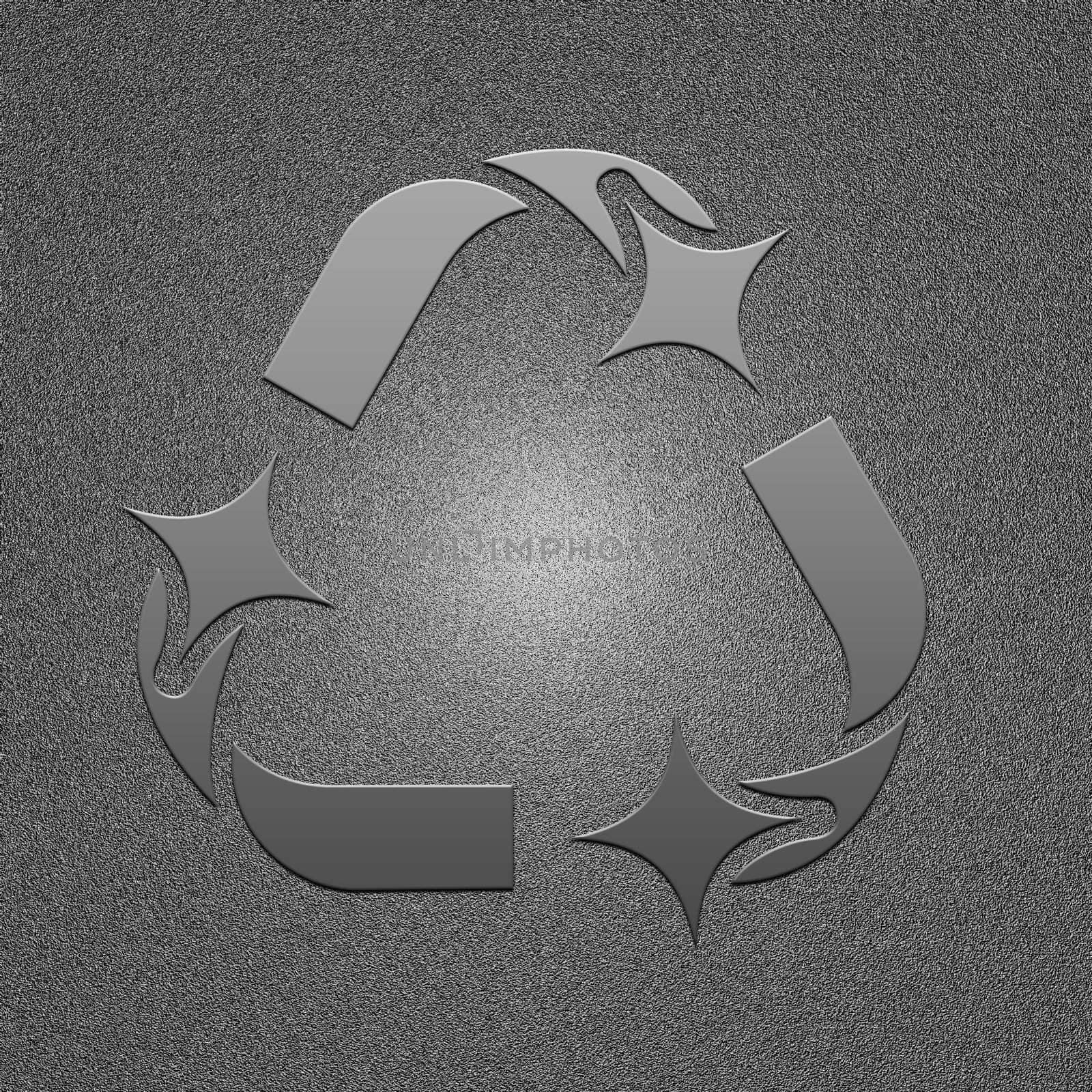 Illustration of ecology metal symbol. High resolution image. 3d illustration.