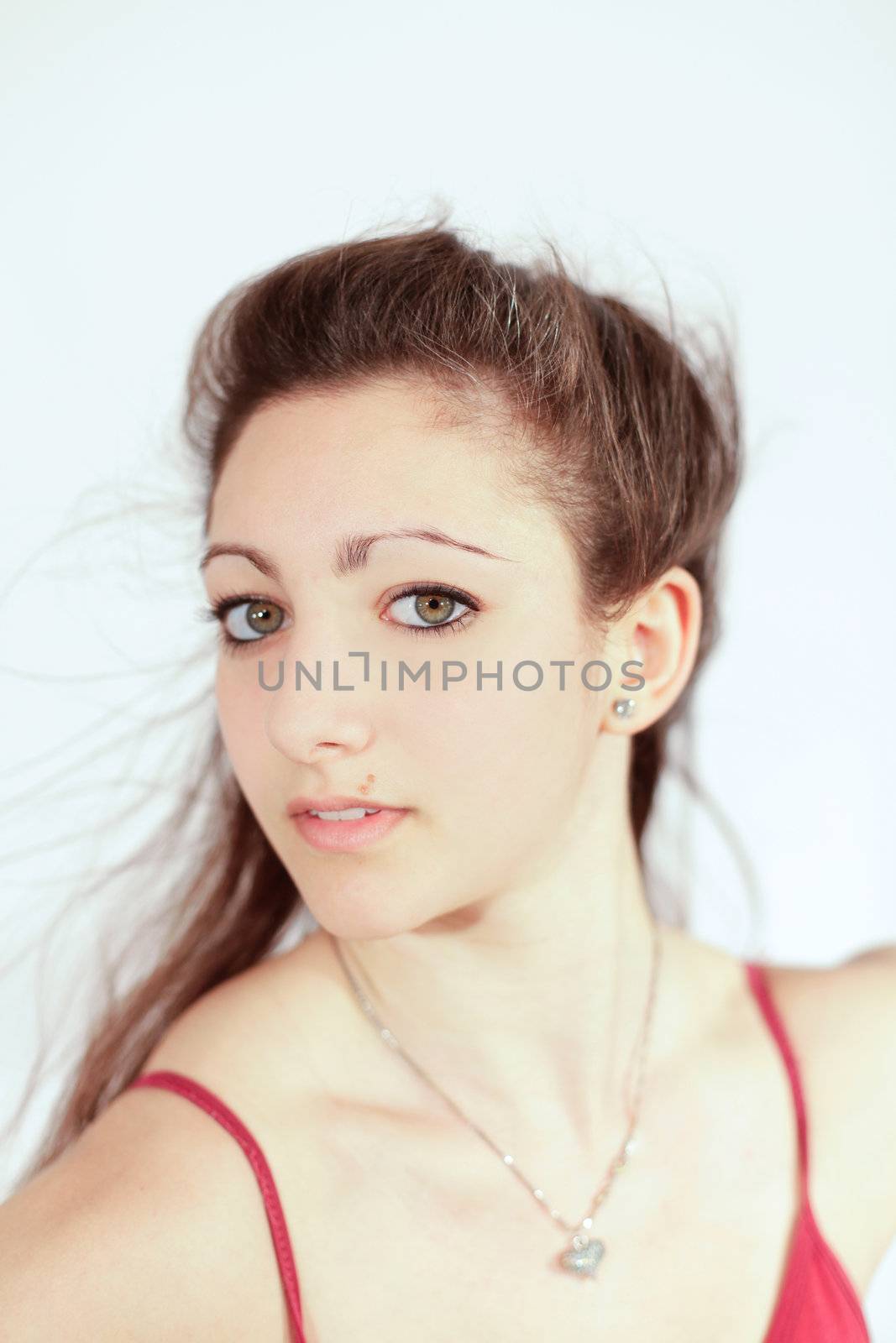 Young pretty teenage girl brunette by macintox