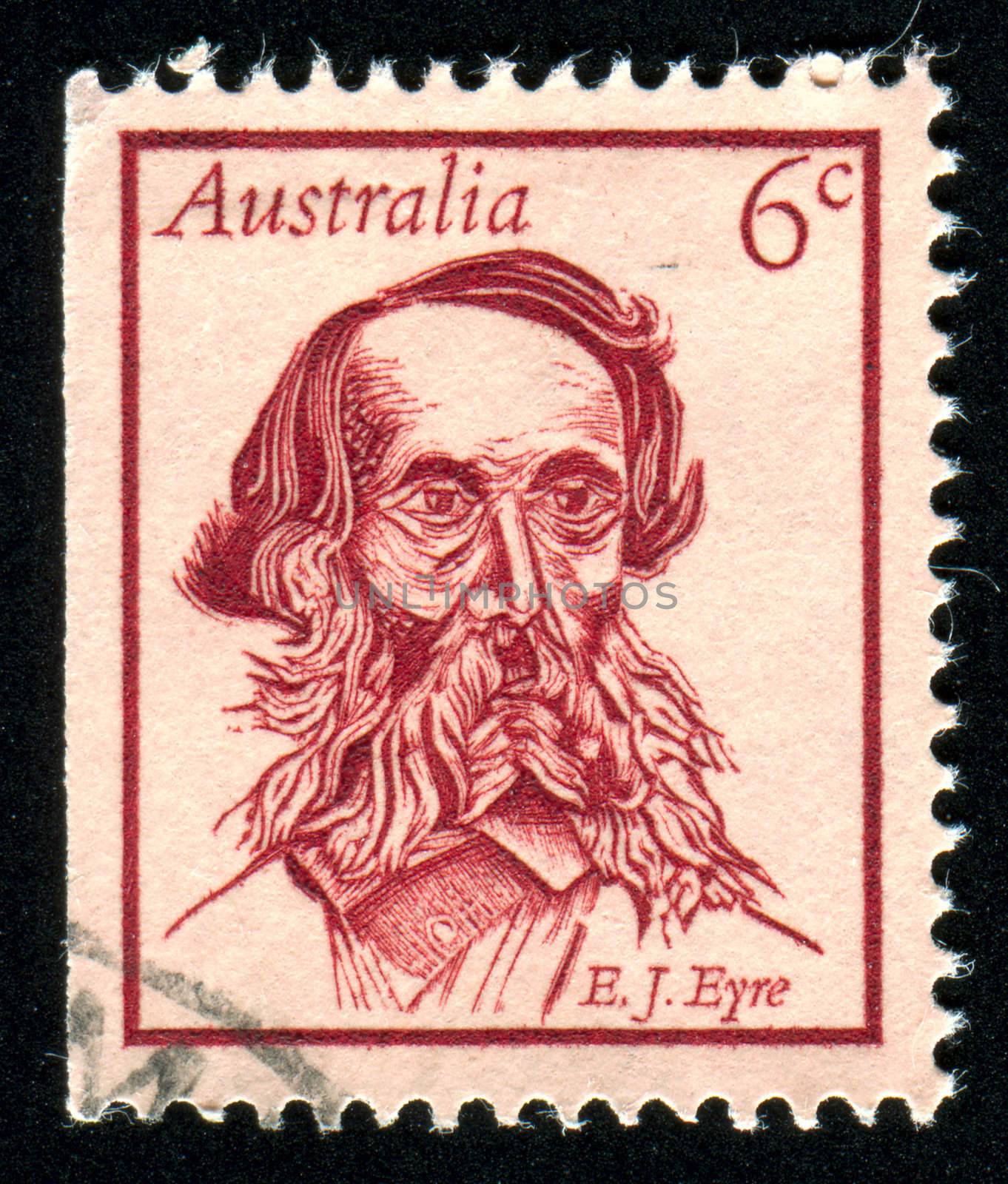 AUSTRALIA - CIRCA 1970: stamp printed by Australia, shows Edward John Eyre, circa 1970