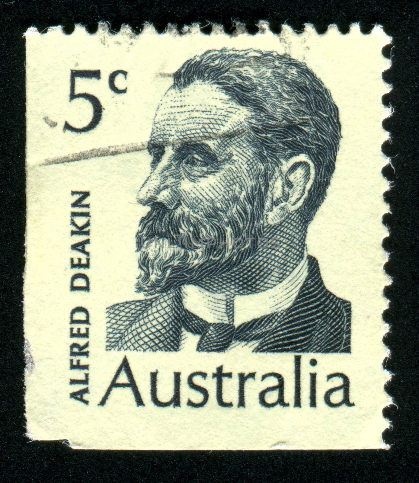AUSTRALIA - CIRCA 1969: stamp printed by Australia, shows Alfred Deakin, circa 1969