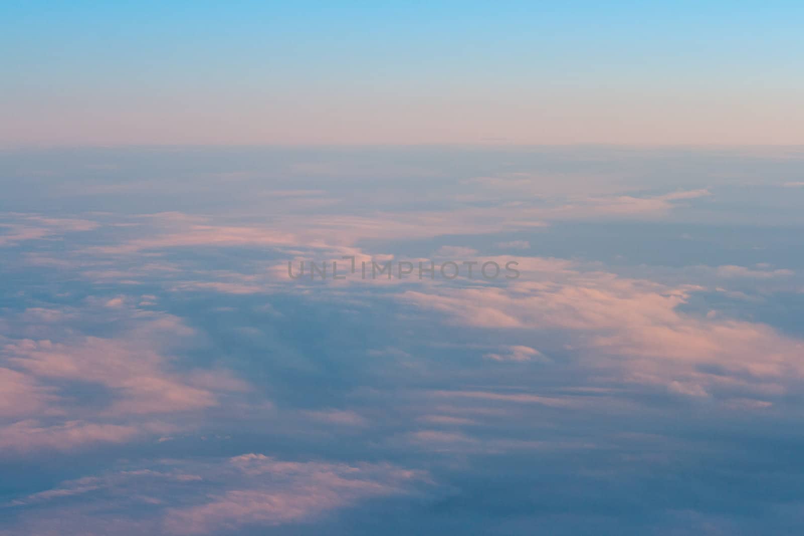 Above clouds aerial photo