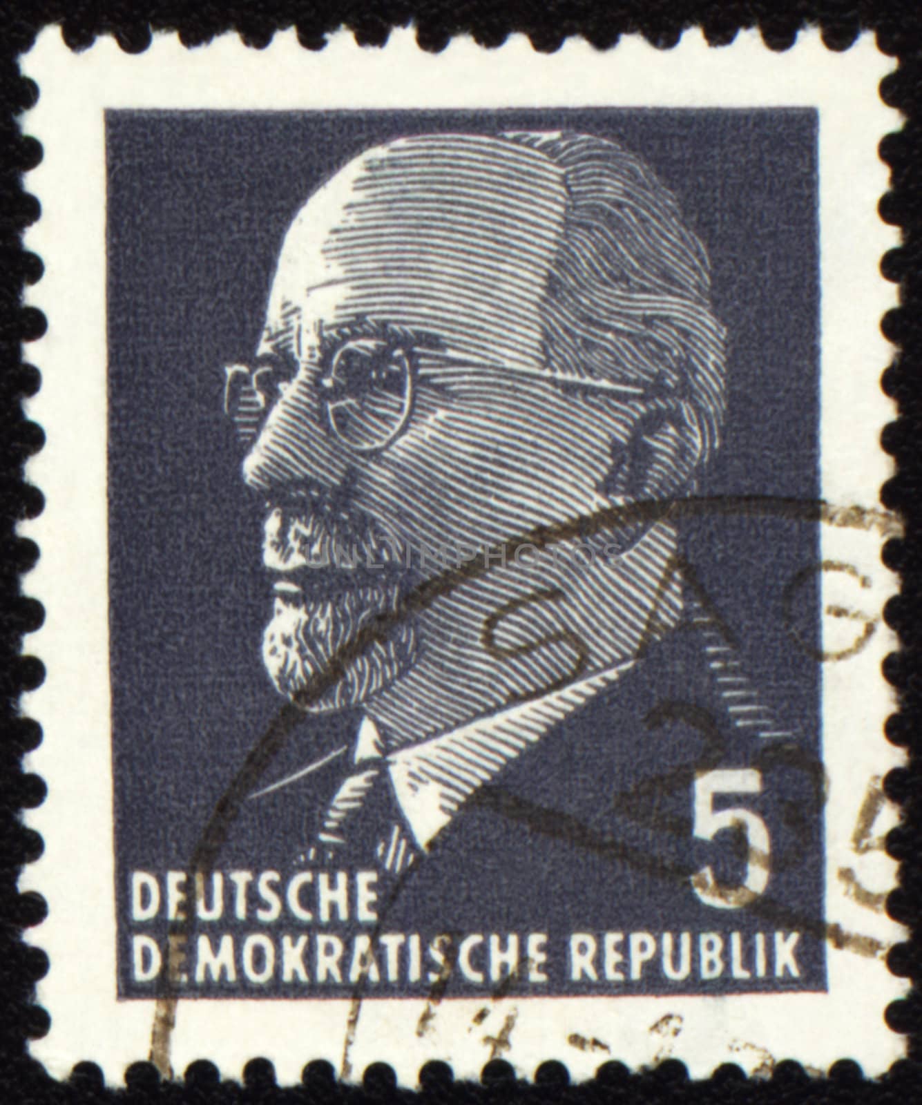 GDR - CIRCA 1971: A stamp printed in GDR (East Germany) shows Chairman Walter Ulbricht portrait, circa 1971