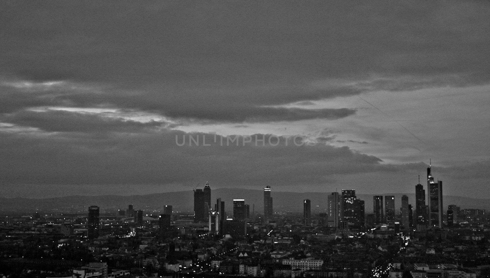 The Skyline of Frankfurt Am Main by Night