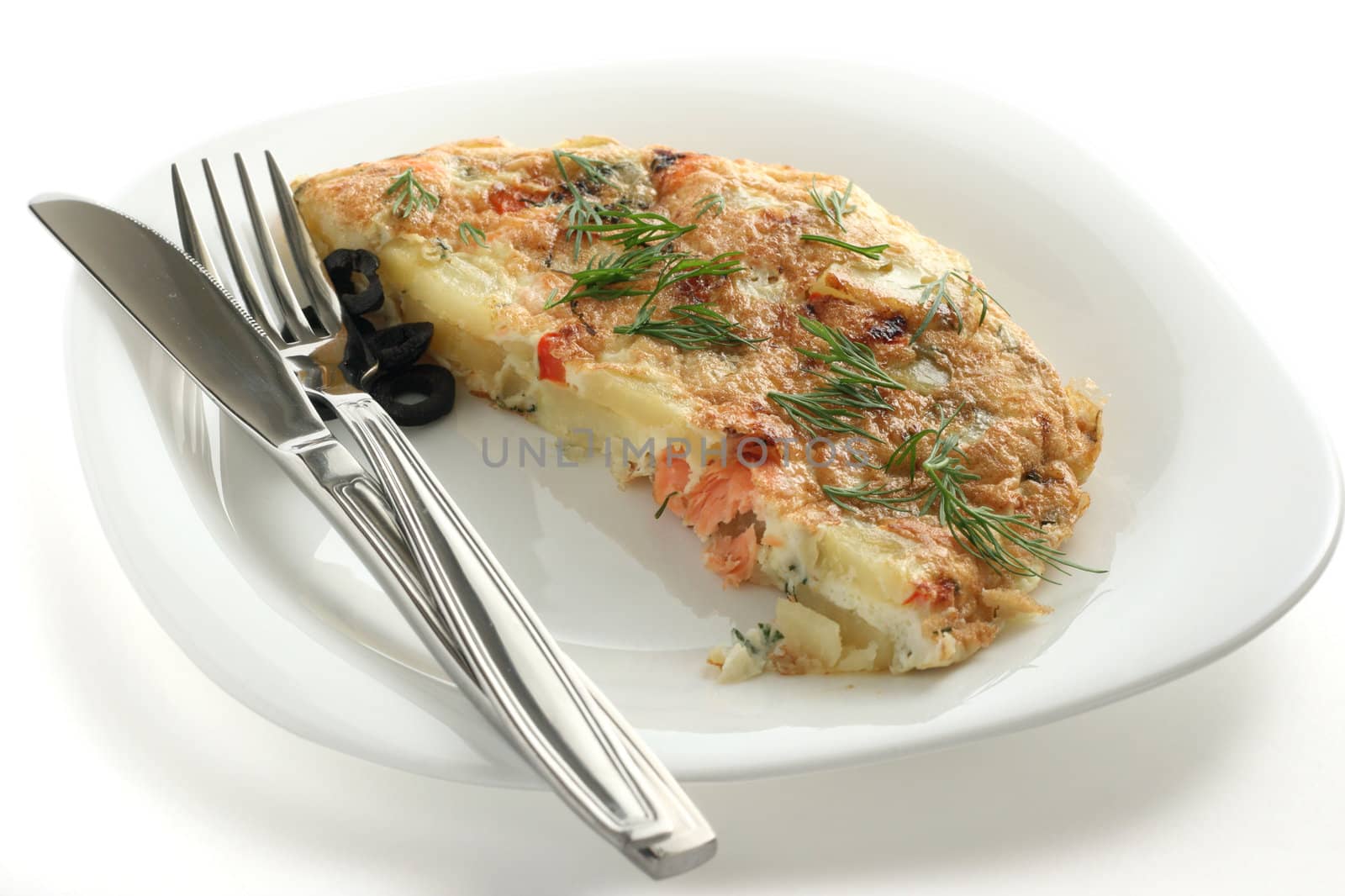 omelet on plate by nataliamylova
