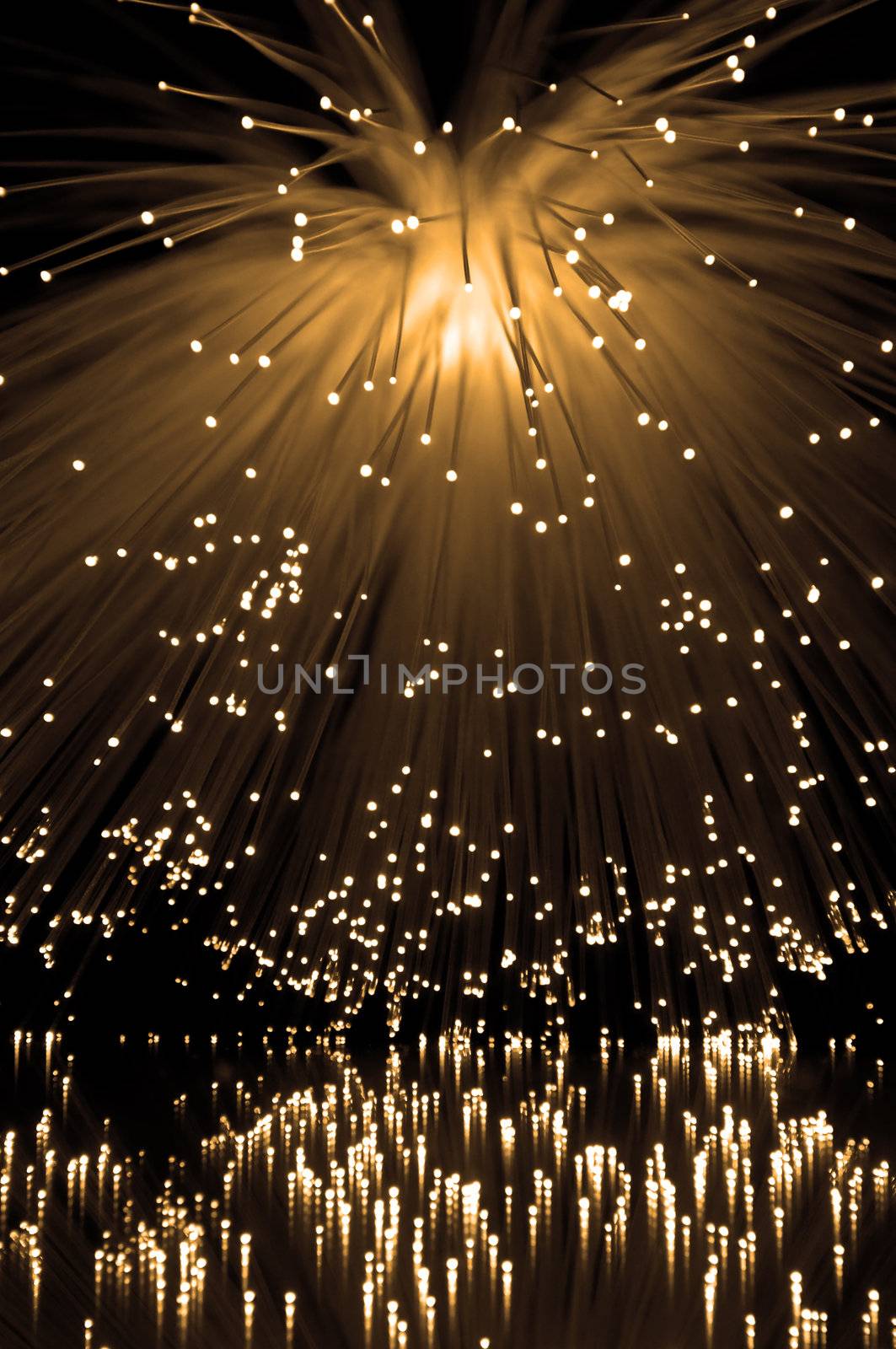 Golden fiber optic cascade by 72soul