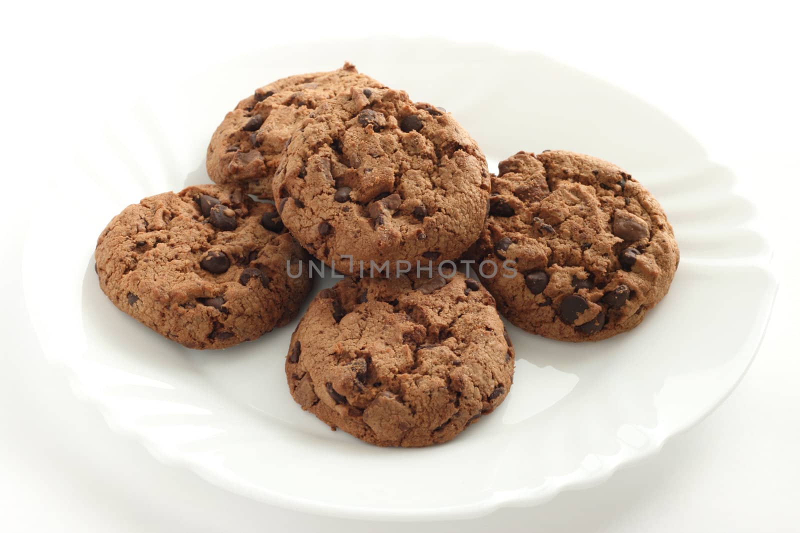 chocolate cookies on white plate