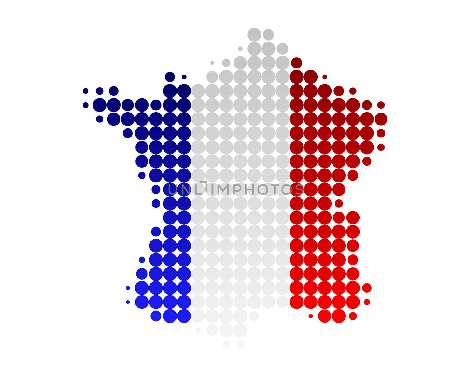 Map and flag of France by rbiedermann