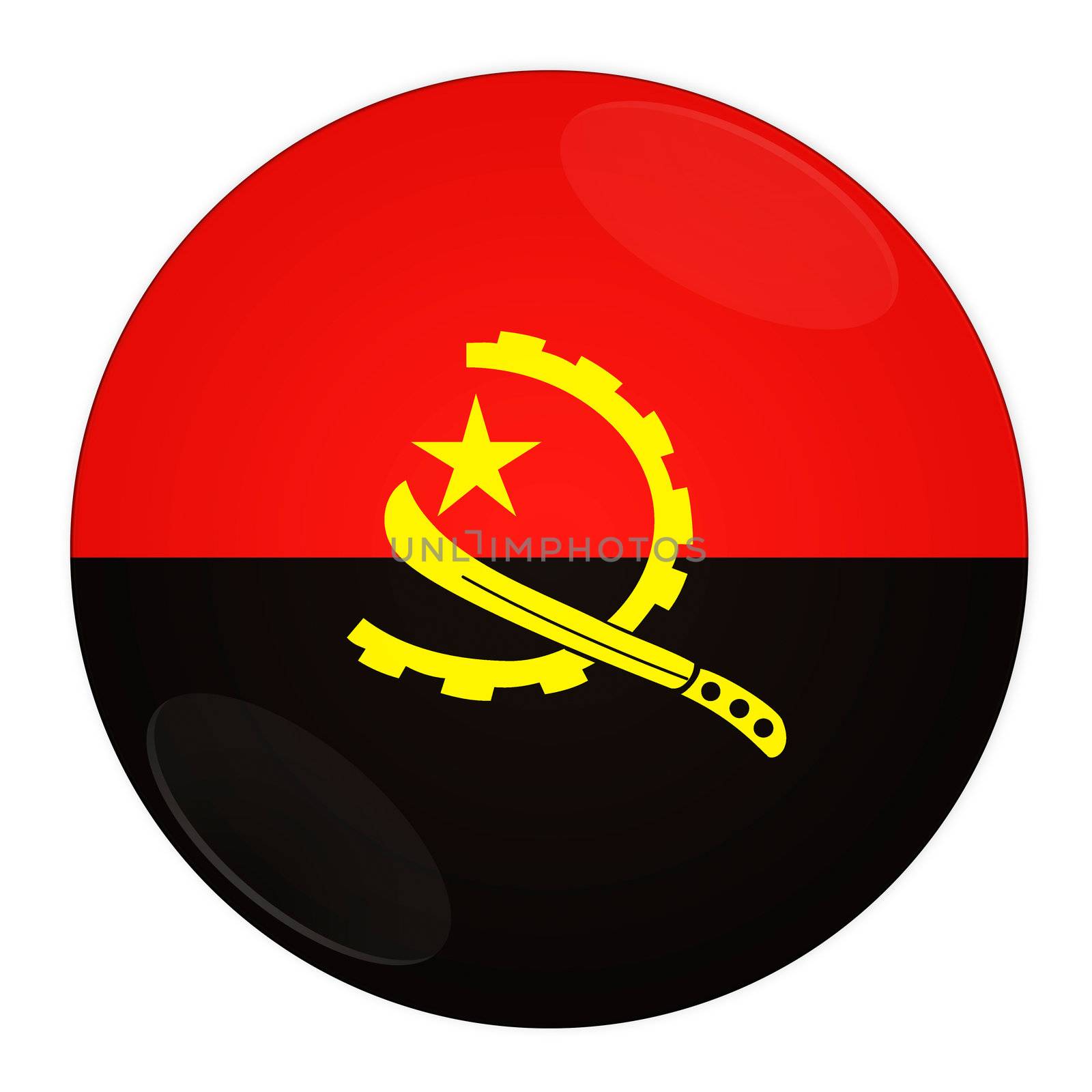 Angola button with flag by rusak