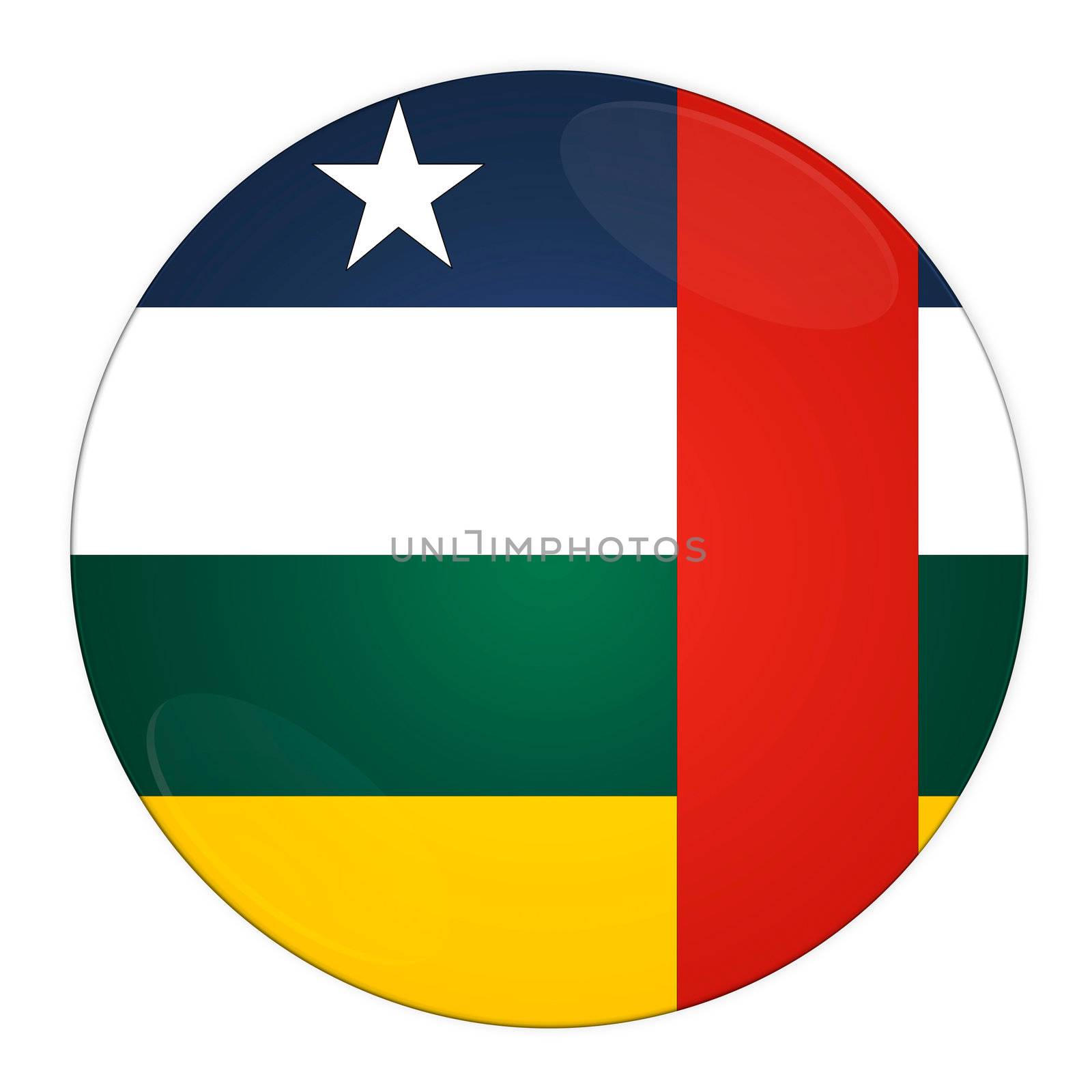 Abstract illustration: button with flag from Central Africa country