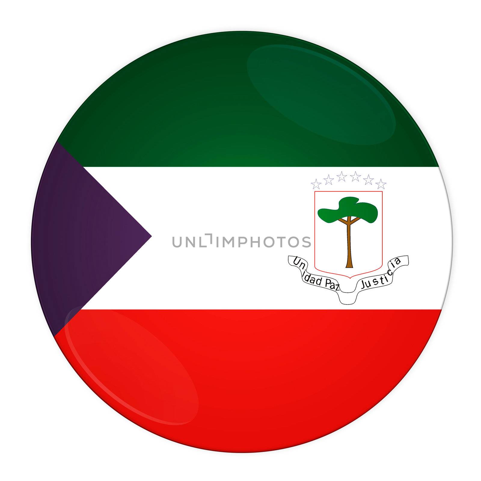 Abstract illustration: button with flag from Equatorial Guinea country