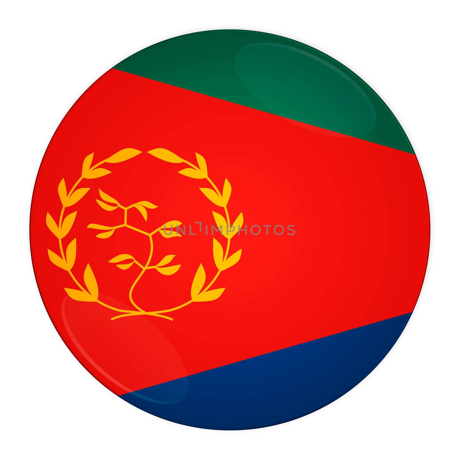 Eritrea button with flag by rusak