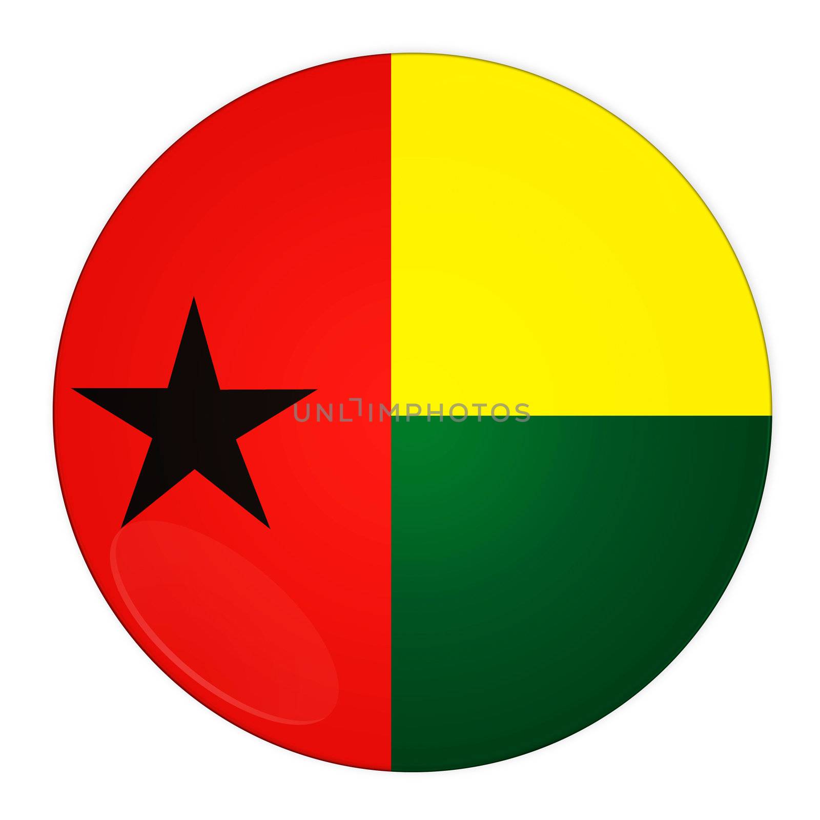 Guinea-Bissau button with flag by rusak