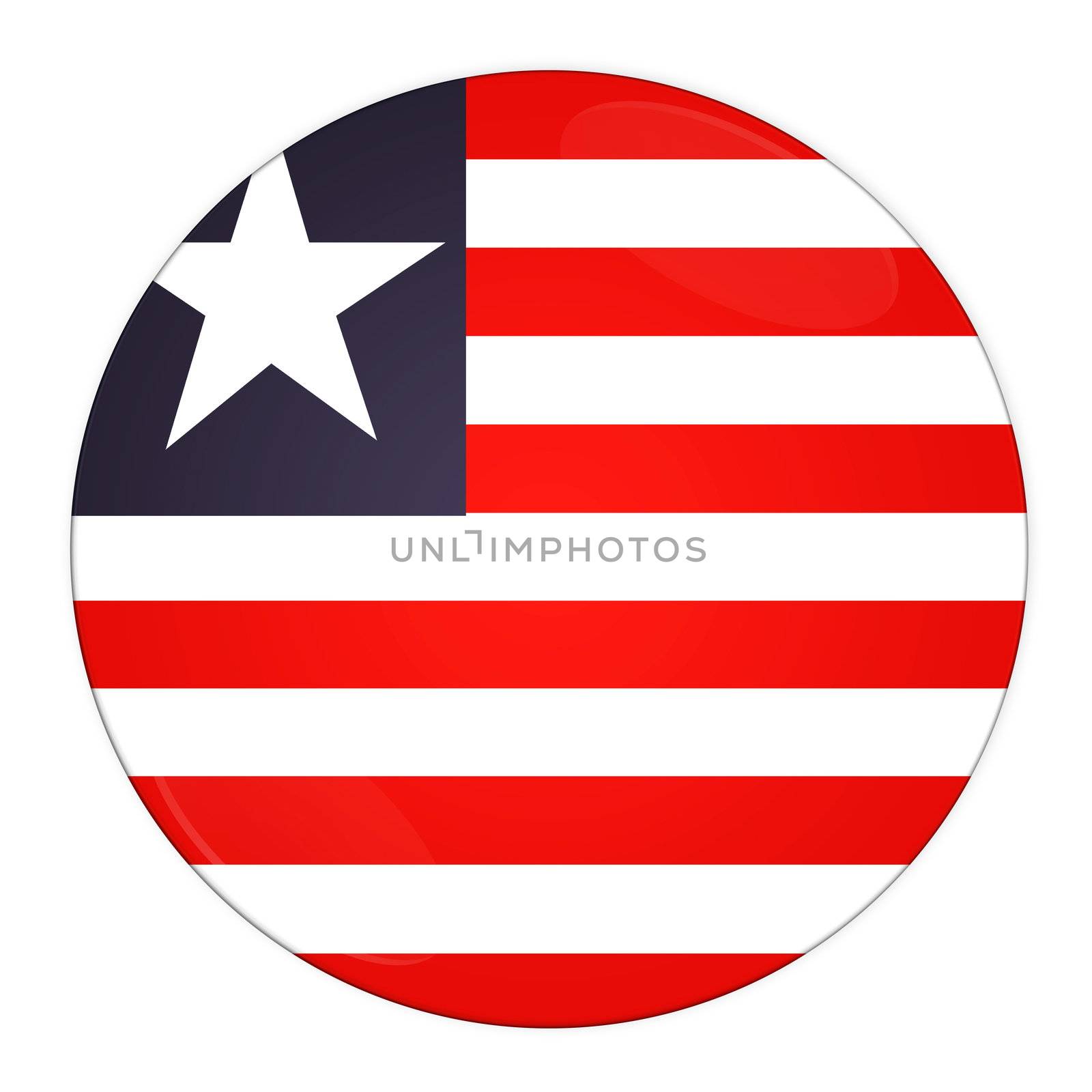 Liberia button with flag by rusak