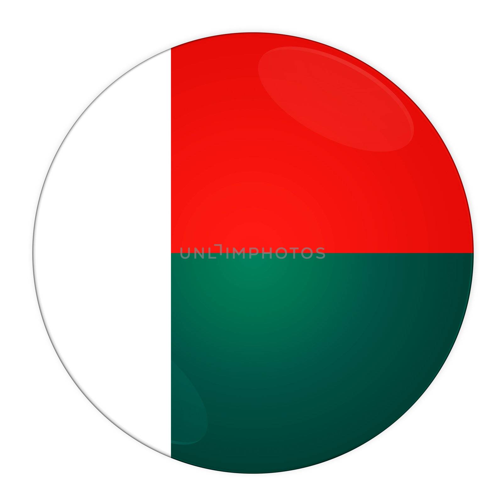 Madagascar button with flag by rusak