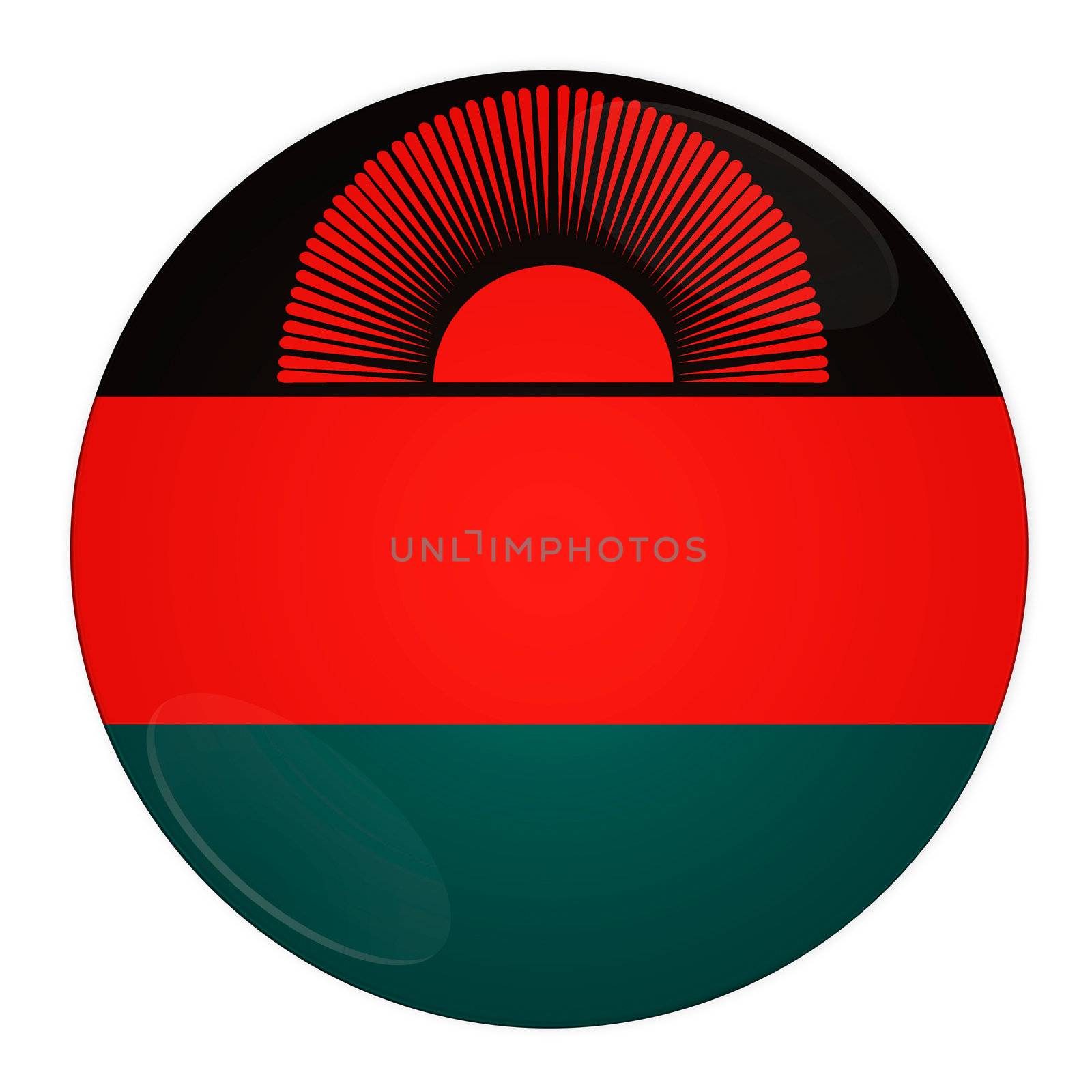 Malawi button with flag by rusak