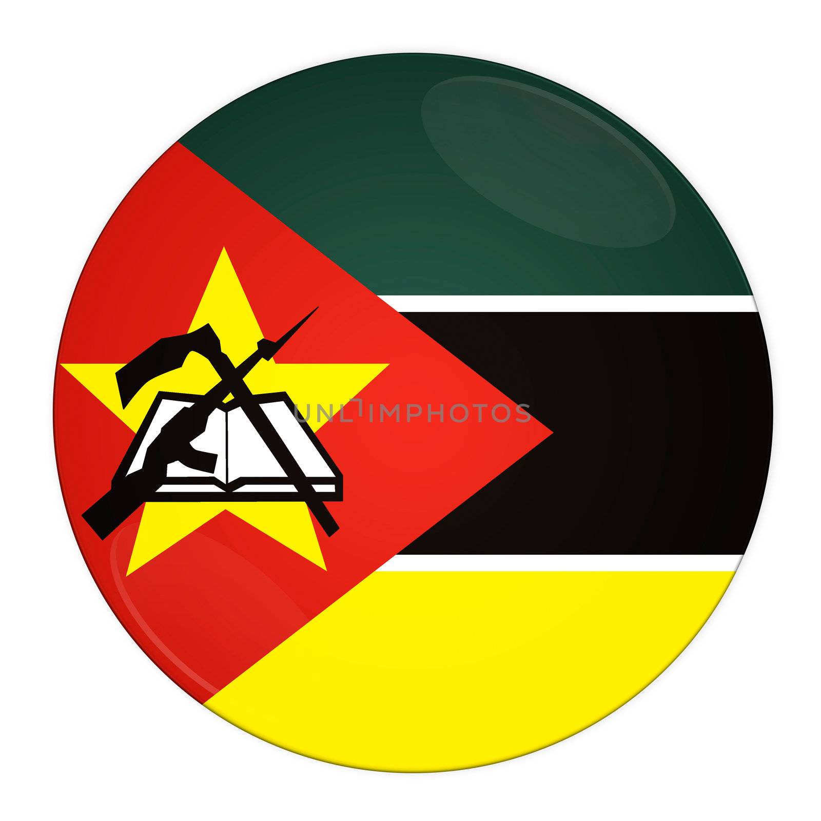 Mozambique button with flag by rusak