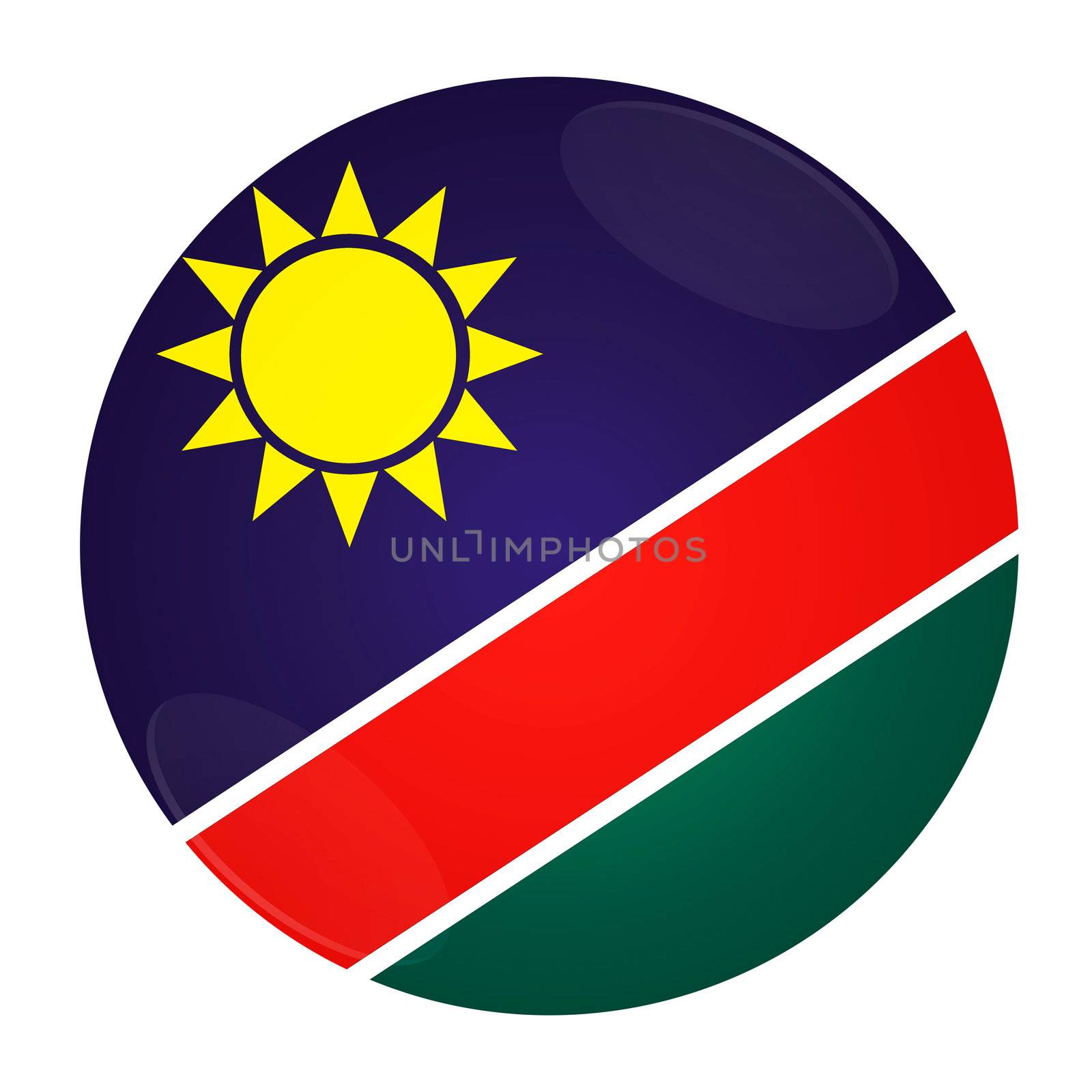 Namibia button with flag by rusak