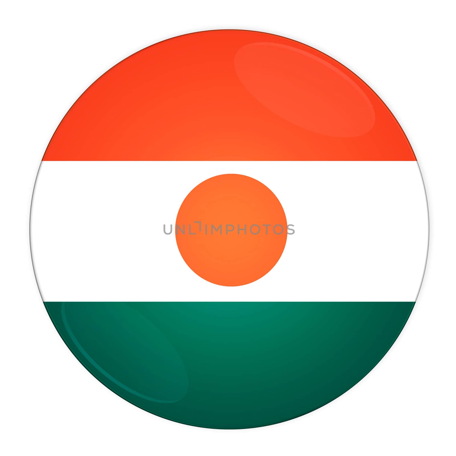 Niger button with flag by rusak