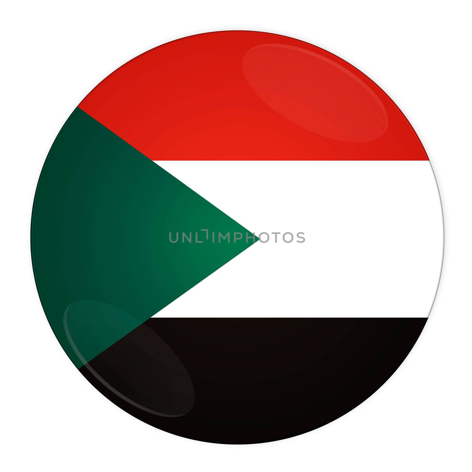 Sudan button with flag by rusak