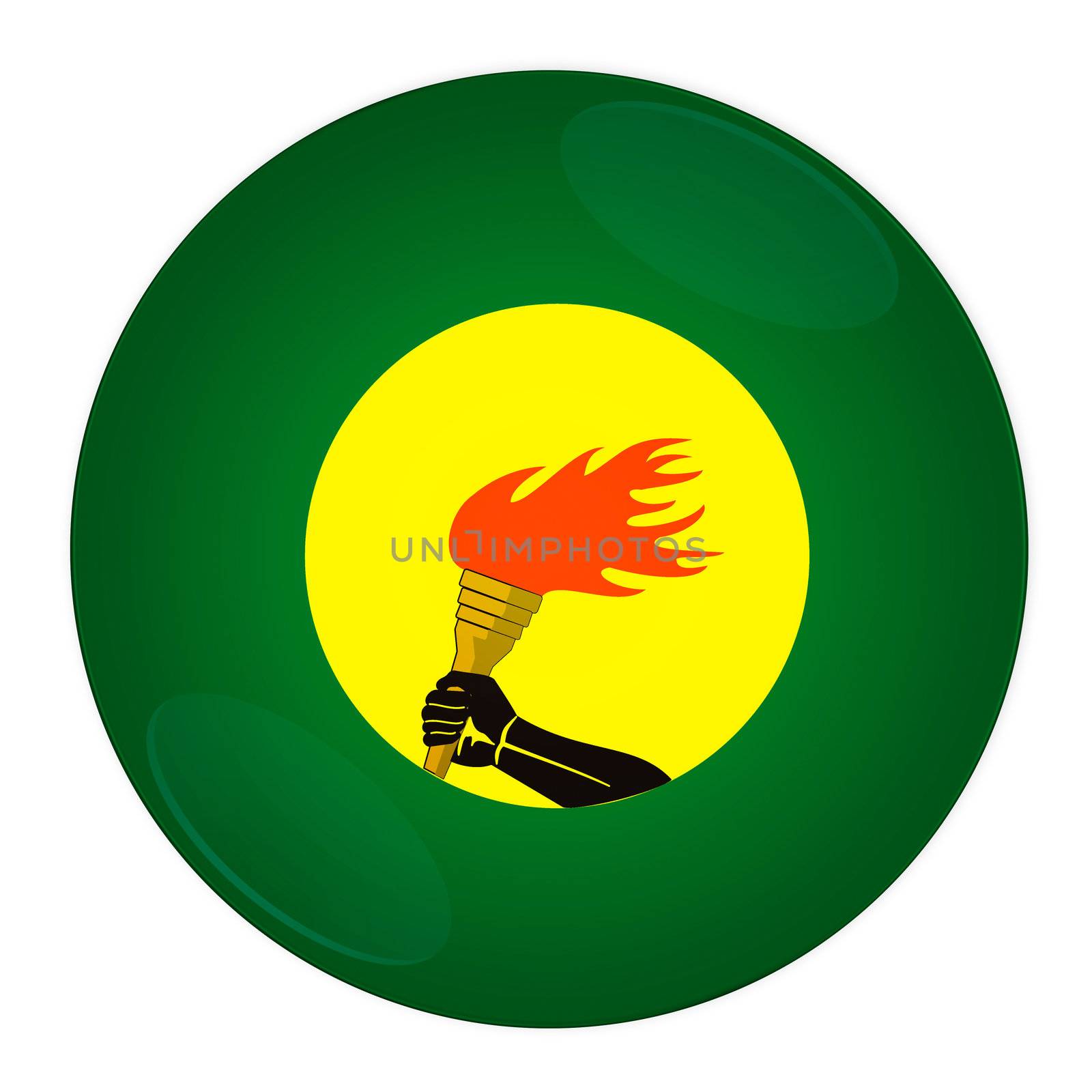 Zaire button with flag by rusak