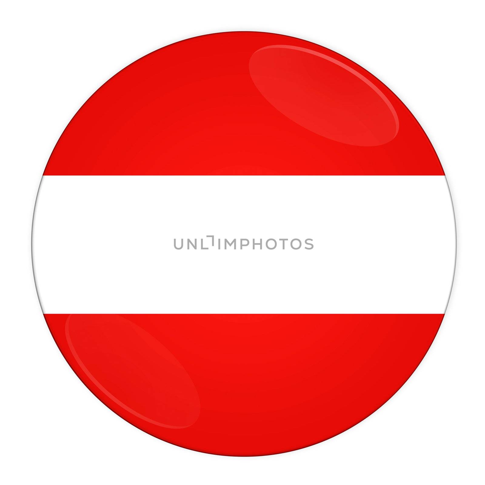 Abstract illustration: button with flag from austria country