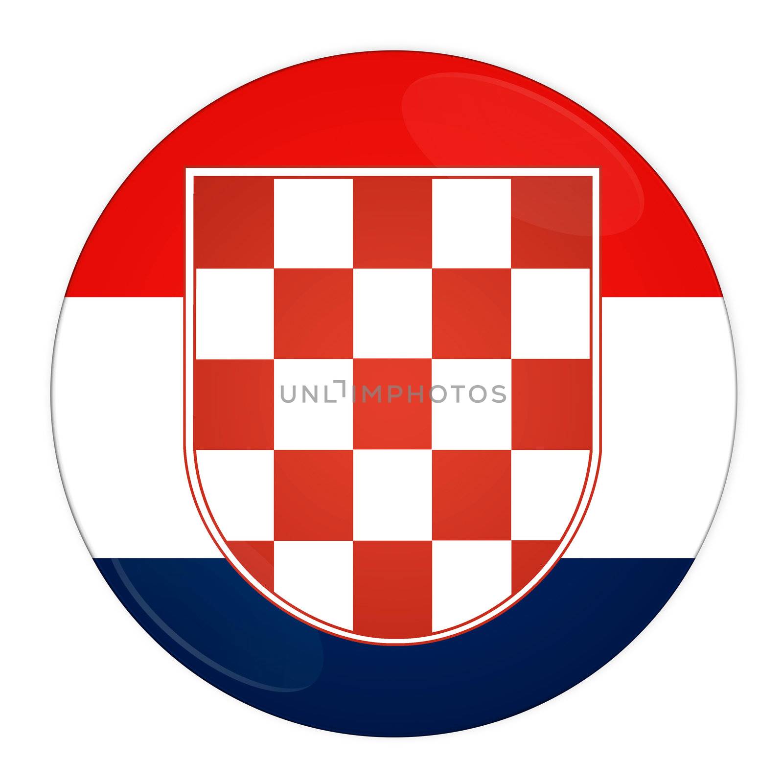 Croatia button with flag by rusak