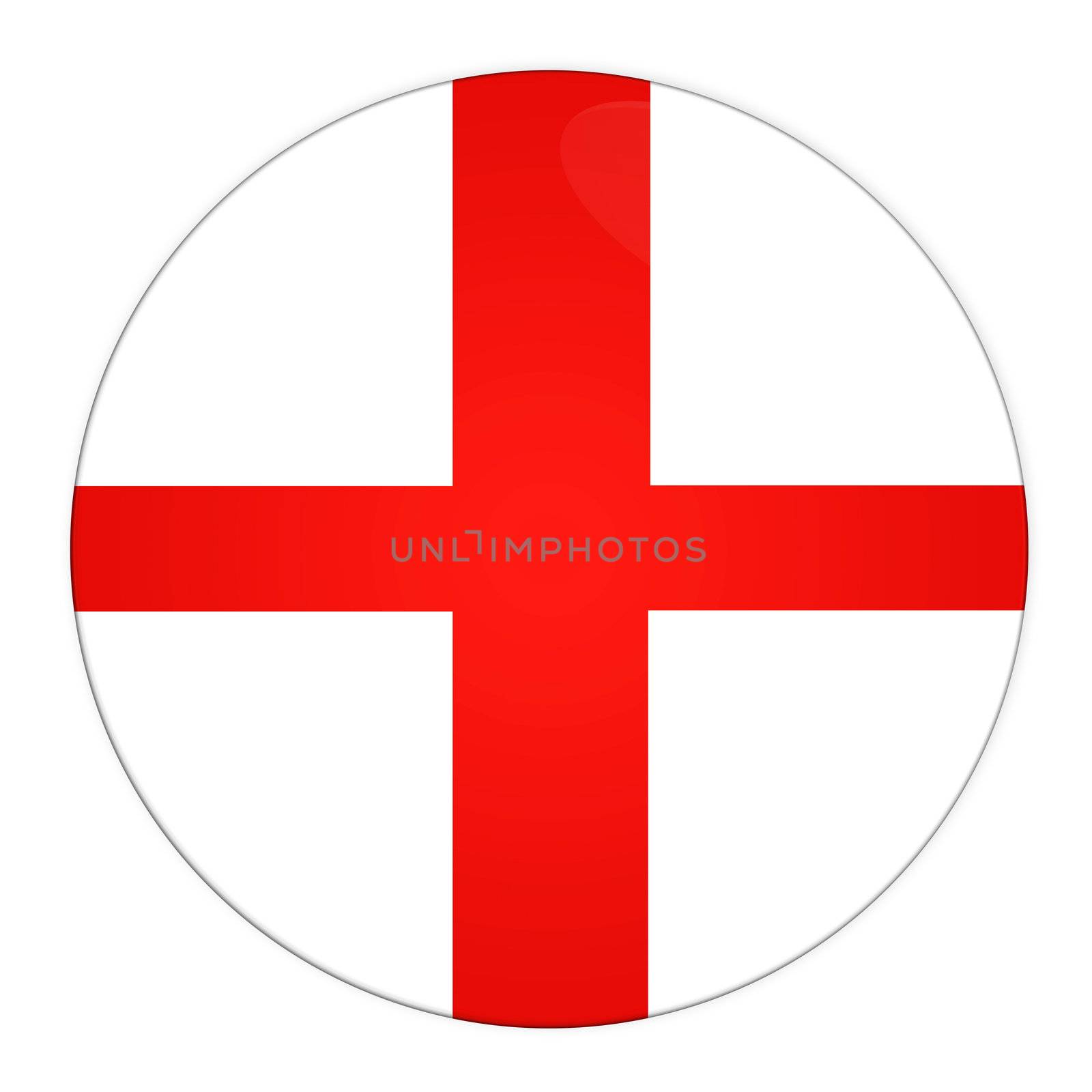 Abstract illustration: button with flag from England country