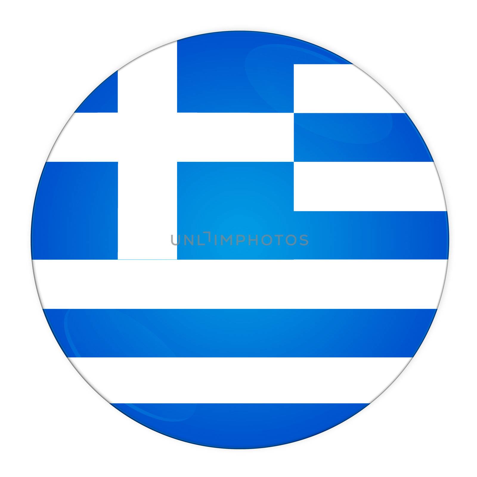 Greece button with flag by rusak