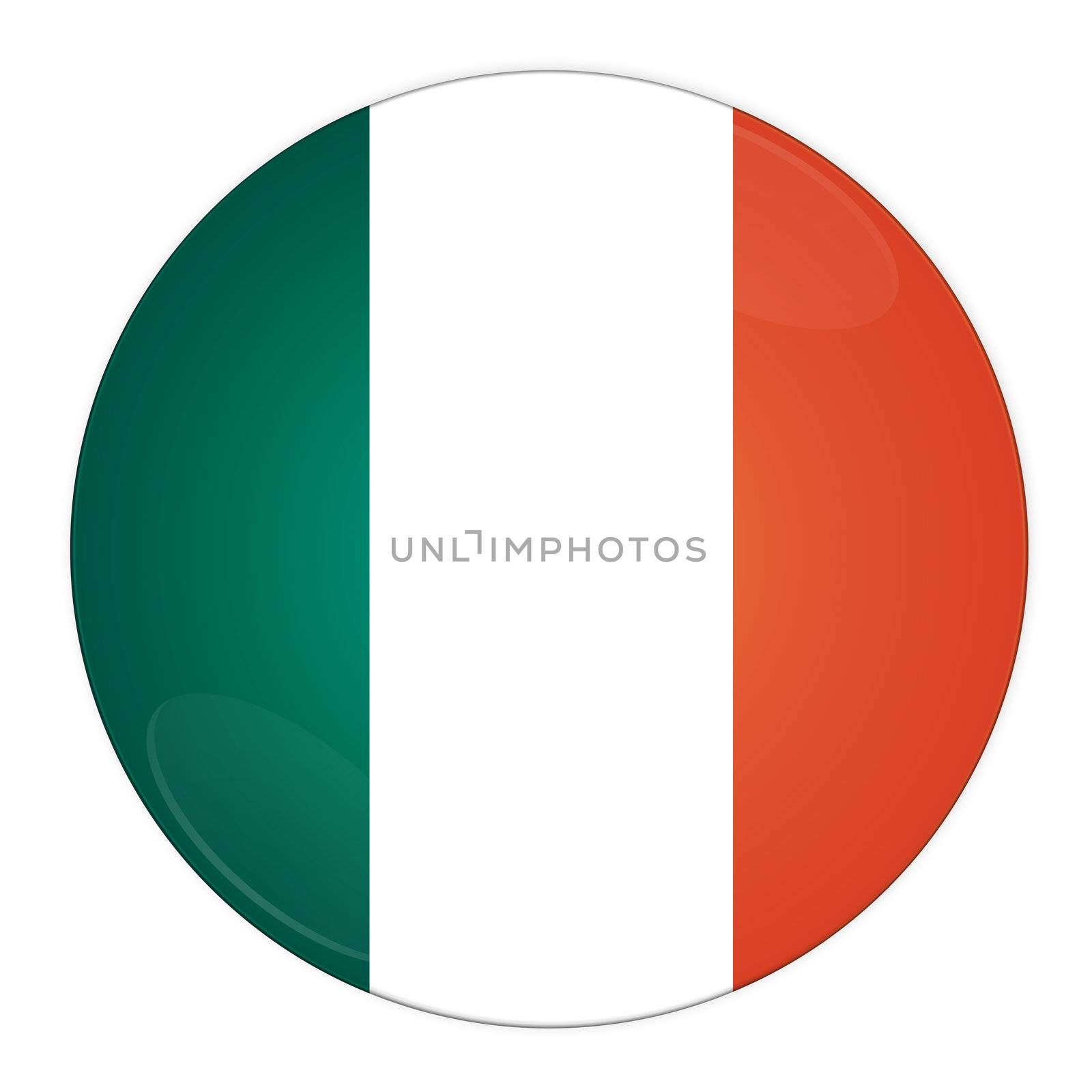 Ireland button with flag by rusak