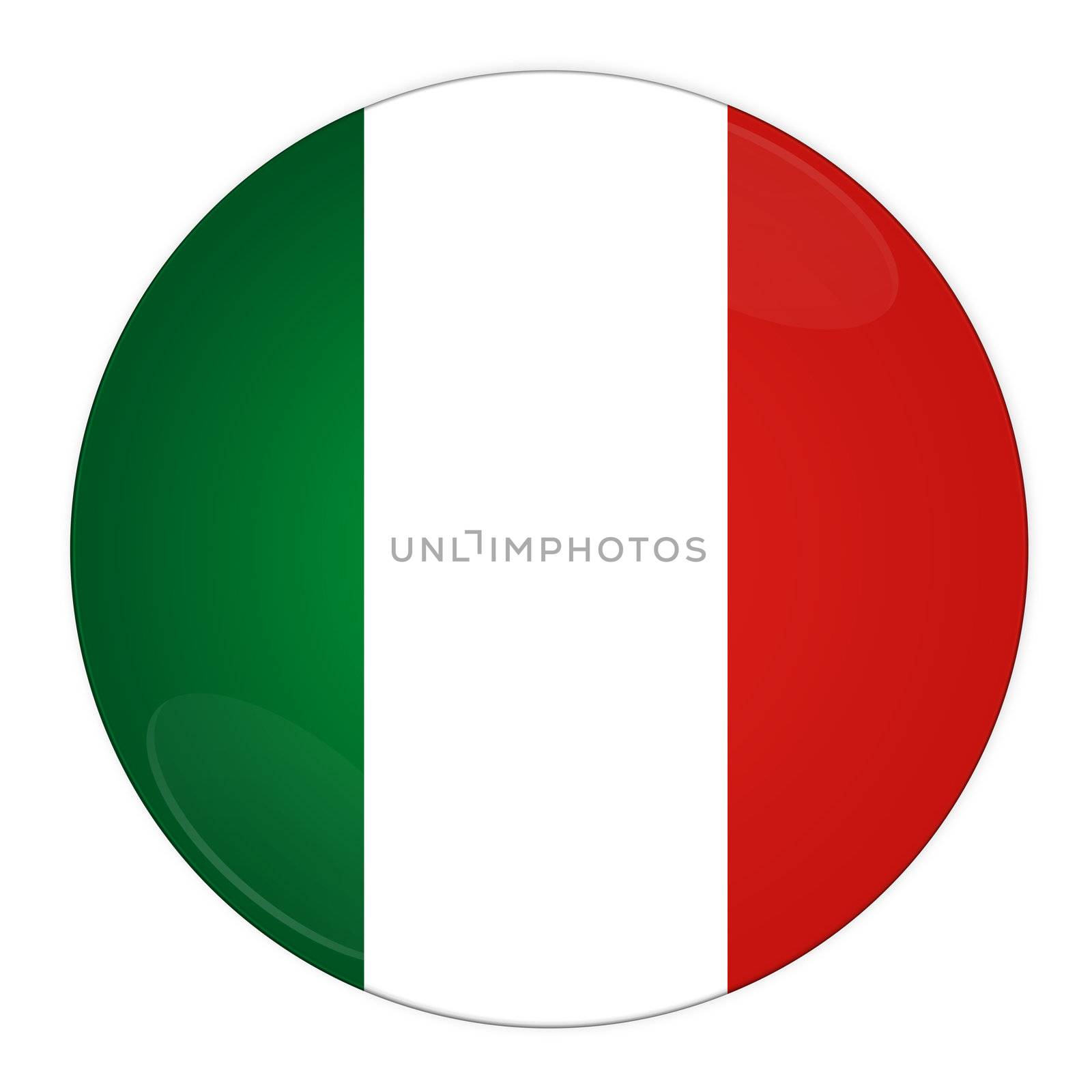 Italy button with flag by rusak