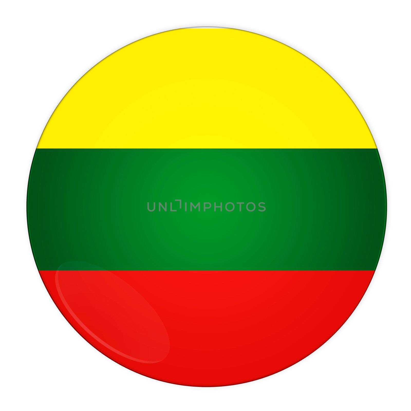 Abstract illustration: button with flag from Lithuania country