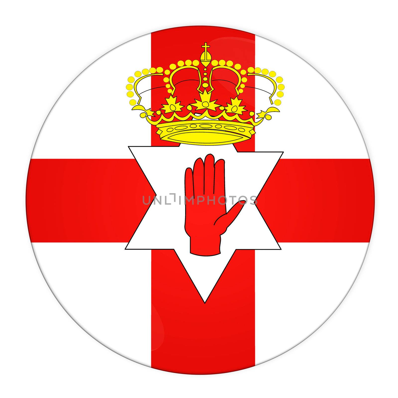 Nothern Ireland  button with flag by rusak