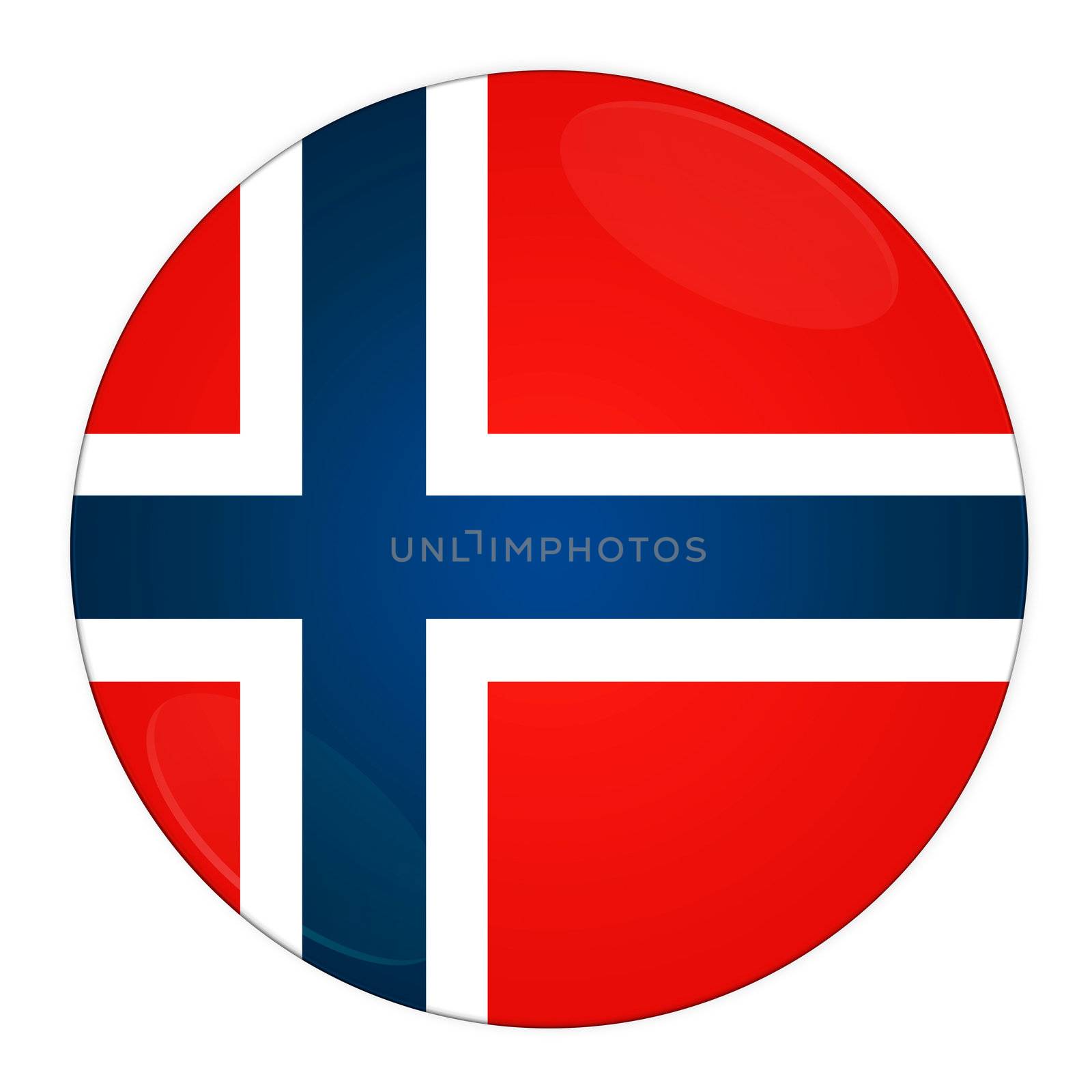 Norway button with flag by rusak