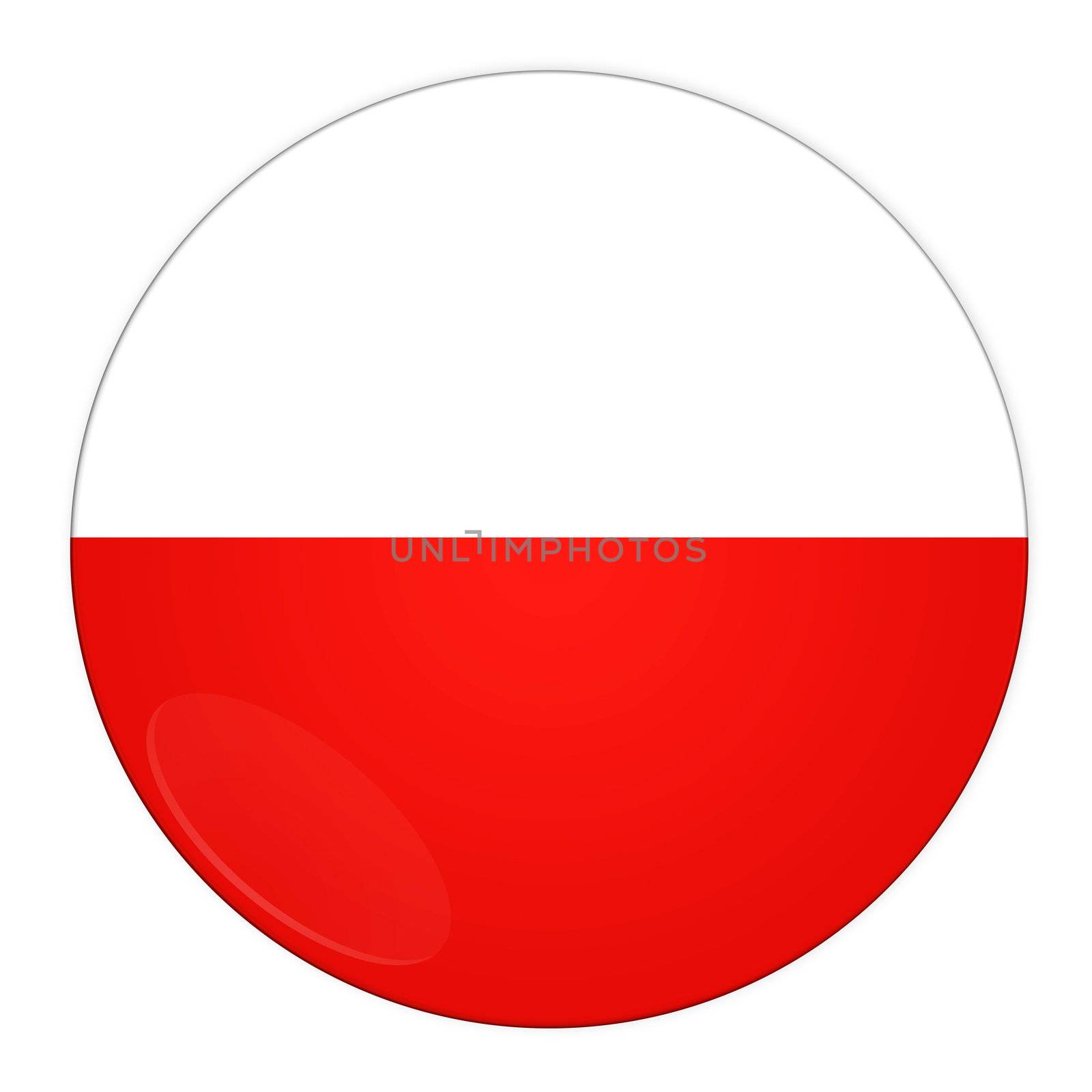 Poland button with flag by rusak