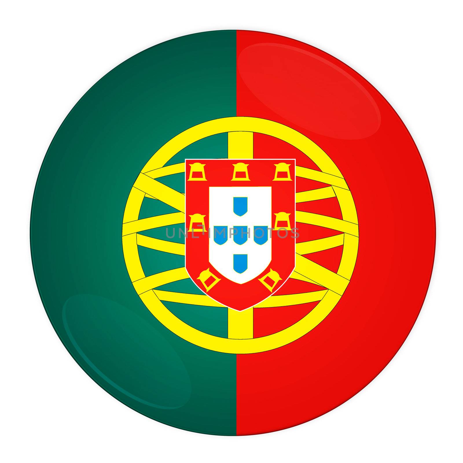 Portugal button with flag by rusak