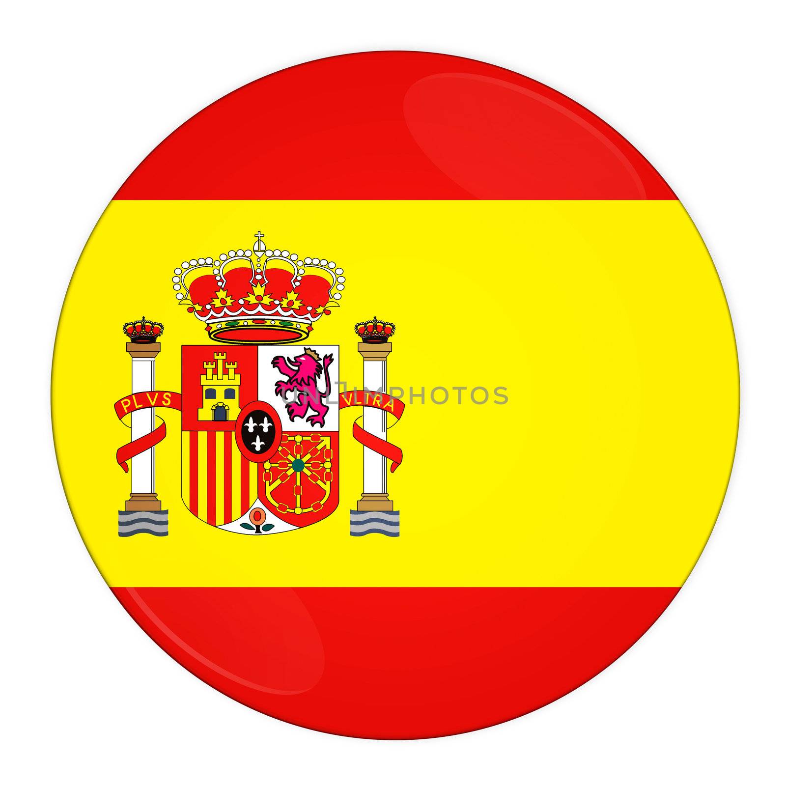 Spain button with flag by rusak